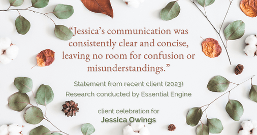 Testimonial for professional Jessica Owings with The Mortgage Network in Carbondale, CO: "Jessica's communication was consistently clear and concise, leaving no room for confusion or misunderstandings."