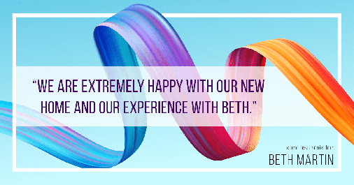 Testimonial for real estate agent Elizabeth Martin in Brighton, CO: "We are extremely happy with our new home and our experience with Beth."