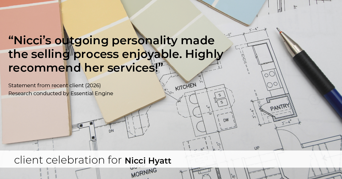 Testimonial for real estate agent Nicci Hyatt with LoKation Real Estate Colorado in Denver, CO: "Nicci's outgoing personality made the selling process enjoyable. Highly recommend her services!"