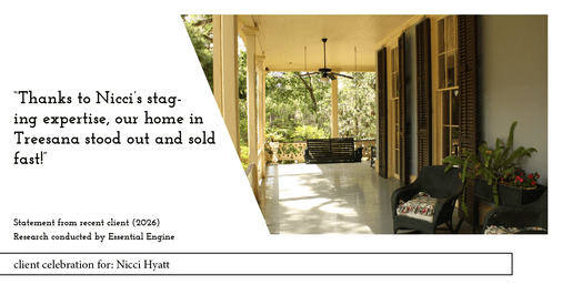 Testimonial for real estate agent Nicci Hyatt with LoKation Real Estate Colorado in Denver, CO: "Thanks to Nicci's staging expertise, our home in Treesana stood out and sold fast!"