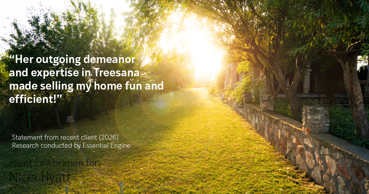 Testimonial for real estate agent Nicci Hyatt with LoKation Real Estate Colorado in Denver, CO: "Her outgoing demeanor and expertise in Treesana made selling my home fun and efficient!"