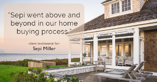 Testimonial for real estate agent Sepi Miller with CB in Pittsburgh, PA: "Sepi went above and beyond in our home buying process."