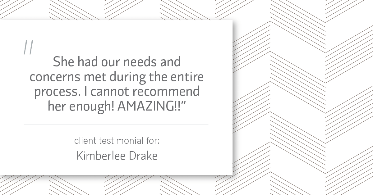 Testimonial for real estate agent Kimberlee Drake with COMPASS Real Estate in Newport Beach, CA: "She had our needs and concerns met during the entire process. I cannot recommend her enough! AMAZING!!"
