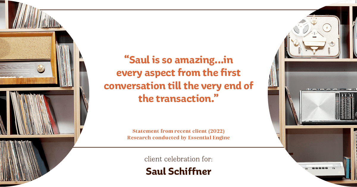 Testimonial for mortgage professional Saul Schiffner in Bothell, WA: "Saul is so amazing...in every aspect from the first conversation till the very end of the transaction."