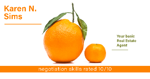 Testimonial for real estate agent Karen Sims in Jersey City, NJ: Happiness Meters: Oranges (negotiation skills)