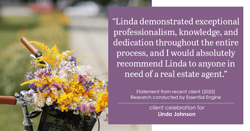 Testimonial for real estate agent Linda Johnson in West Hartford, CT: "Linda demonstrated exceptional professionalism, knowledge, and dedication throughout the entire process, and I would absolutely recommend Linda to anyone in need of a real estate agent."