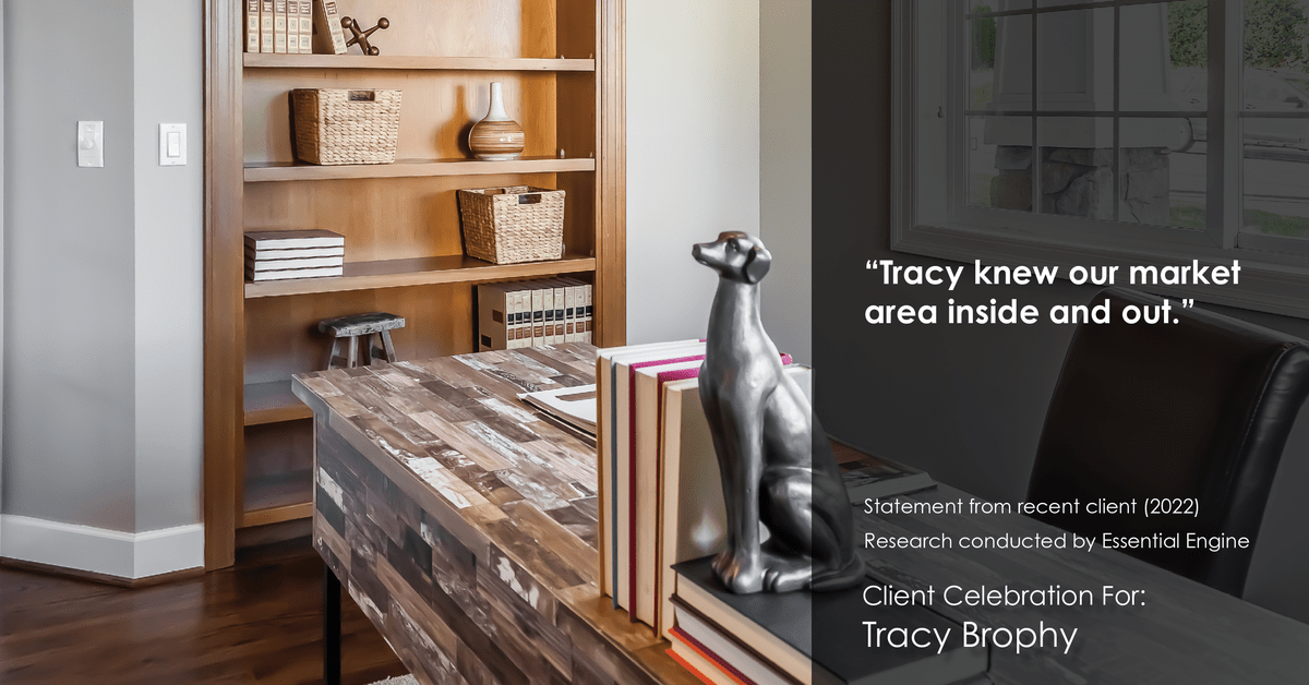 Testimonial for real estate agent Tracy Brophy with Keller Williams Portland Premiere Realty in Portland, OR: "Tracy knew our market area inside and out."