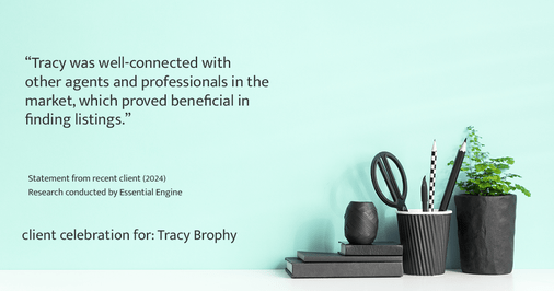 Testimonial for real estate agent Tracy Brophy with Keller Williams Portland Premiere Realty in Portland, OR: "Tracy was well-connected with other agents and professionals in the market, which proved beneficial in finding listings."