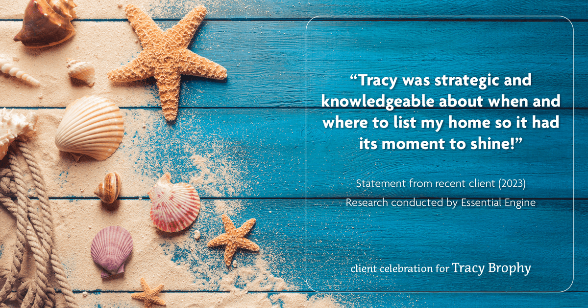 Testimonial for real estate agent Tracy Brophy with Keller Williams Portland Premiere Realty in Portland, OR: "Tracy was strategic and knowledgeable about when and where to list my home so it had its moment to shine!"