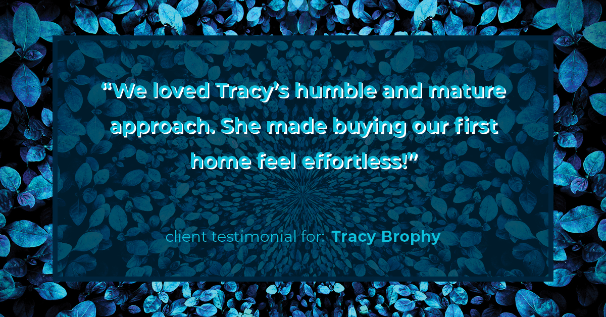 Testimonial for real estate agent Tracy Brophy with Keller Williams Portland Premiere Realty in Portland, OR: "Tracy's insight on energy-efficient homes helped us find a place that saves us money. Thank you, Tracy!"