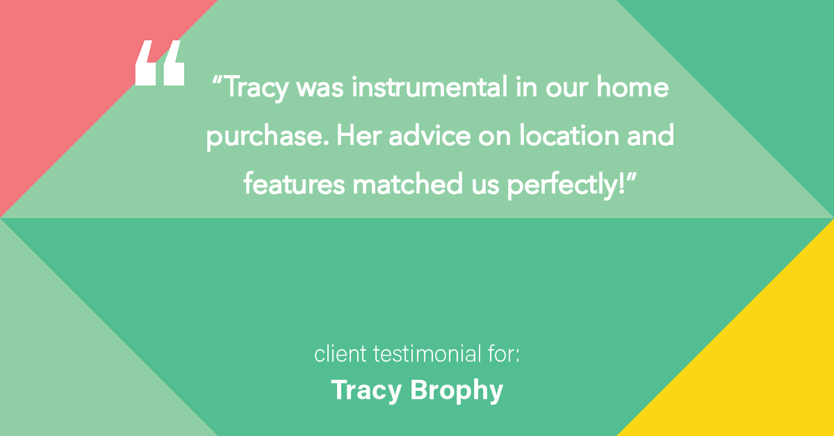 Testimonial for real estate agent Tracy Brophy with Keller Williams Portland Premiere Realty in Portland, OR: "Purchasing a home should be stressful, but with Tracy, it was smooth sailing! We couldn't be happier with our decision."