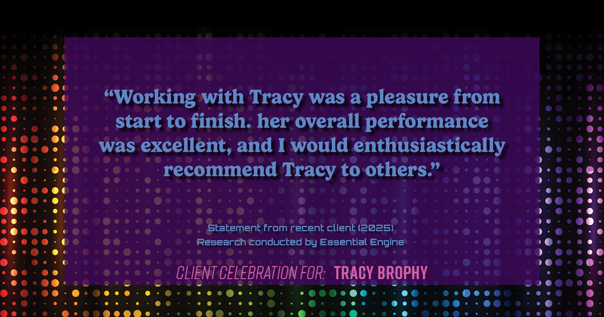 Testimonial for real estate agent Tracy Brophy with Keller Williams Portland Premiere Realty in Portland, OR: "Working with Tracy was a pleasure from start to finish. her overall performance was excellent, and I would enthusiastically recommend Tracy to others."