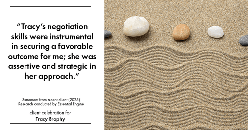 Testimonial for real estate agent Tracy Brophy with Keller Williams Portland Premiere Realty in Portland, OR: "Tracy's negotiation skills were instrumental in securing a favorable outcome for me; she was assertive and strategic in her approach."