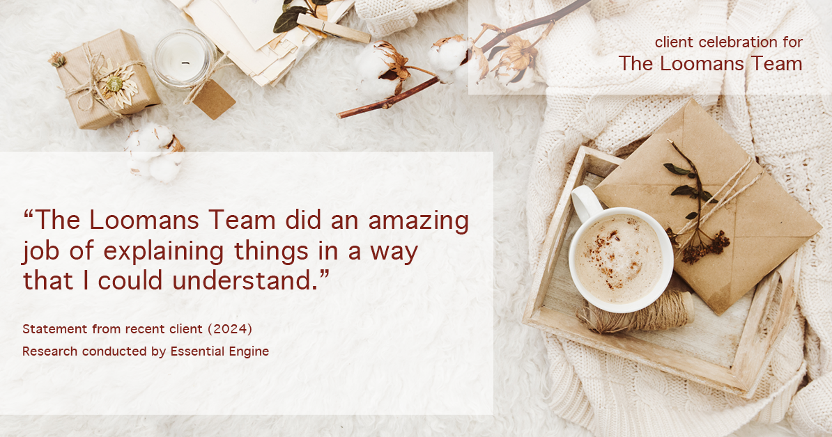 Testimonial for real estate agent The Loomans Team with Keller Williams Prestige in Germantown, WI: "The Loomans Team did an amazing job of explaining things in a way that I could understand."