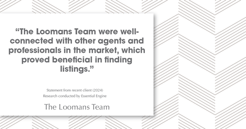 Testimonial for real estate agent The Loomans Team with Keller Williams Prestige in Germantown, WI: "The Loomans Team were well-connected with other agents and professionals in the market, which proved beneficial in finding listings."