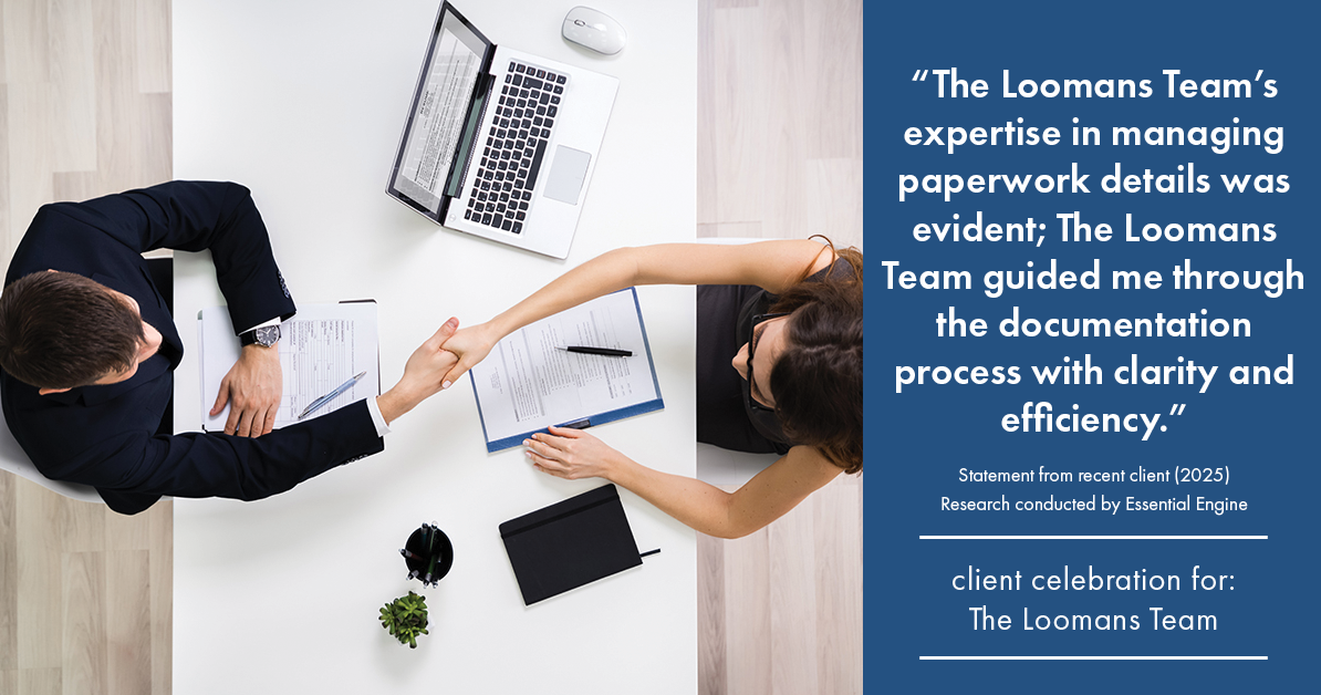 Testimonial for real estate agent The Loomans Team with Keller Williams Prestige in Germantown, WI: "The Loomans Team's expertise in managing paperwork details was evident; The Loomans Team guided me through the documentation process with clarity and efficiency."
