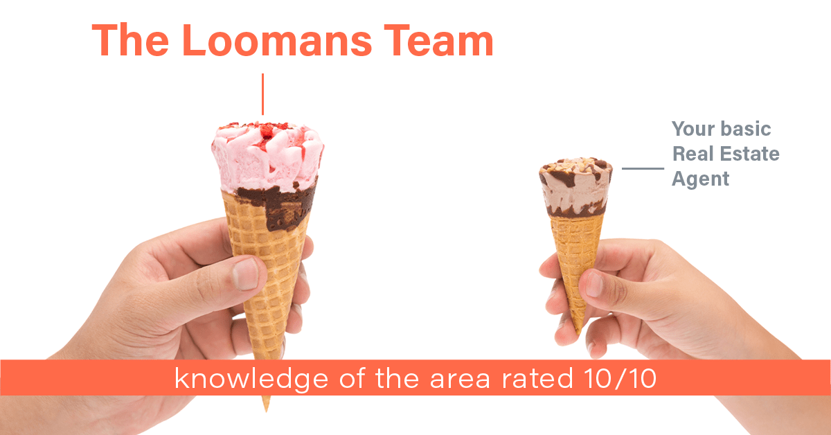 Testimonial for real estate agent The Loomans Team with Keller Williams Prestige in Germantown, WI: Happiness Meters: Ice Cream 10/10 (knowledge of the area)