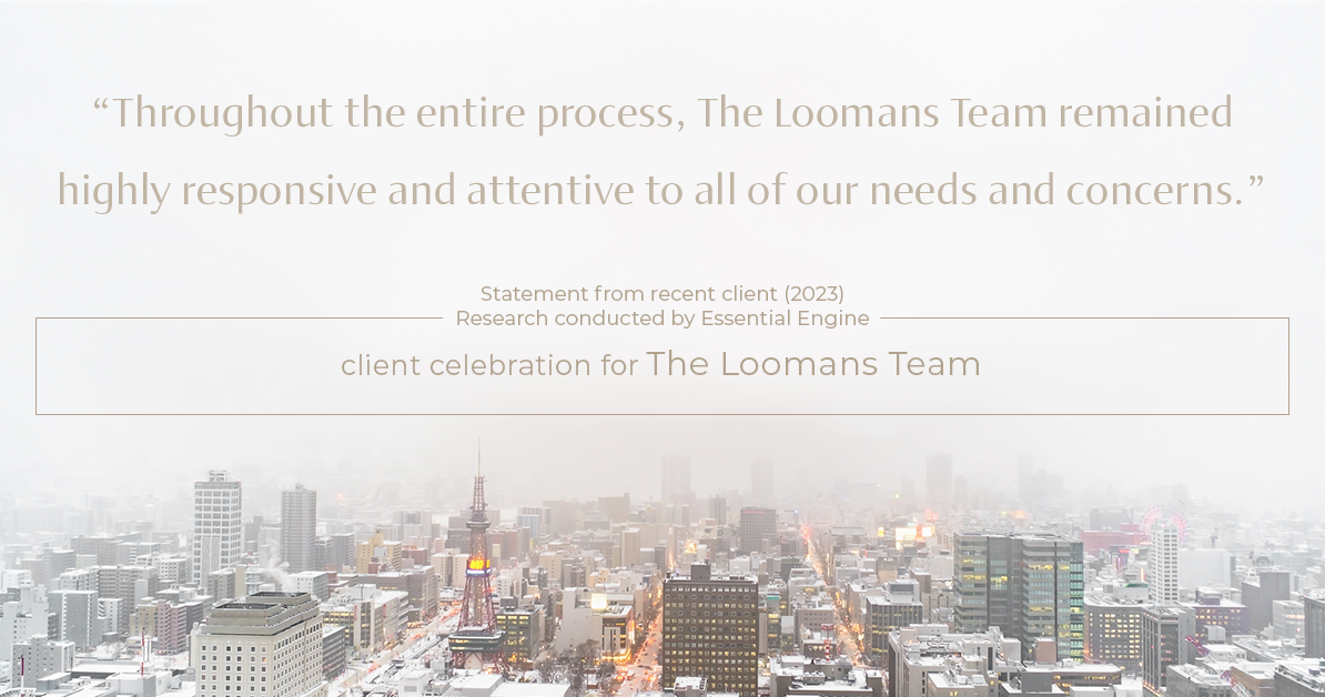 Testimonial for real estate agent The Loomans Team with Keller Williams Prestige in Germantown, WI: "Throughout the entire process, The Loomans Team remained highly responsive and attentive to all of our needs and concerns."