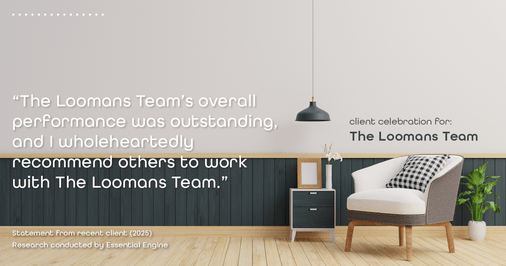 Testimonial for real estate agent The Loomans Team with Keller Williams Prestige in Germantown, WI: "The Loomans Team's overall performance was outstanding, and I wholeheartedly recommend others to work with The Loomans Team."