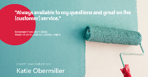 Testimonial for mortgage professional Katie Obermiller with Academy Mortgage in Portland, OR: "Always available to my questions and great on the [customer] service."