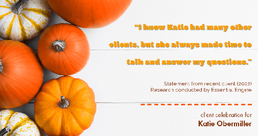 Testimonial for mortgage professional Katie Obermiller with Academy Mortgage in Portland, OR: "I know Katie had many other clients, but she always made time to talk and answer my questions."