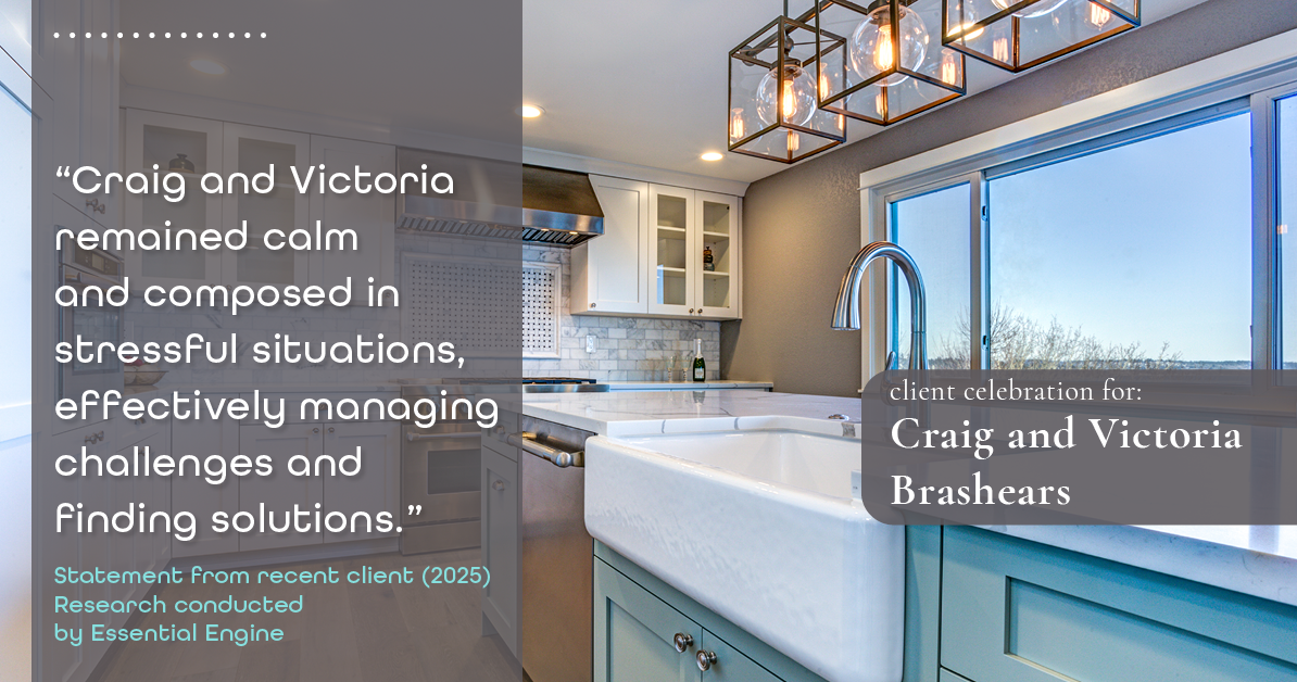Testimonial for real estate agent Craig and Victoria Brashears with KW Kansas City Metro in Prairie Village, KS: "Craig and Victoria remained calm and composed in stressful situations, effectively managing challenges and finding solutions."