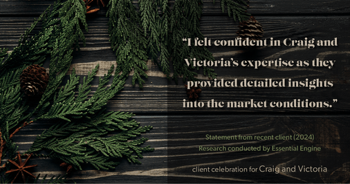 Testimonial for real estate agent Craig and Victoria Brashears with Keller Williams Platinum Partners in Lee's Summit, MO: "I felt confident in Craig and Victoria's expertise as they provided detailed insights into the market conditions."