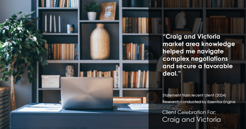 Testimonial for real estate agent Craig and Victoria Brashears with Keller Williams Platinum Partners in Lee's Summit, MO: "Craig and Victoria market area knowledge helped me navigate complex negotiations and secure a favorable deal."