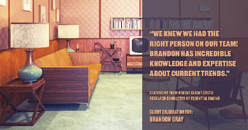 Testimonial for real estate agent the Dillon Gray LeFan team with Compass Realty Group in St. Louis, MO: "We knew we had the right person on our team! Brandon has incredible knowledge and expertise about current trends."