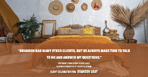 Testimonial for real estate agent Dillon Gray LeFan with Compass Realty Group in Saint Louis, MO: "Brandon had many other clients, but he always made time to talk to me and answer my questions."