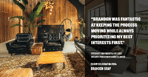 Testimonial for real estate agent the Dillon Gray LeFan team with Compass Realty Group in St. Louis, MO: "Brandon was fantastic at keeping the process moving while always prioritizing my best interests first."