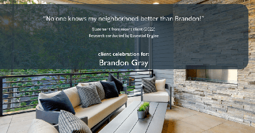 Testimonial for real estate agent the Dillon Gray LeFan team with Compass Realty Group in St. Louis, MO: "No one knows my neighborhood better than Brandon!"