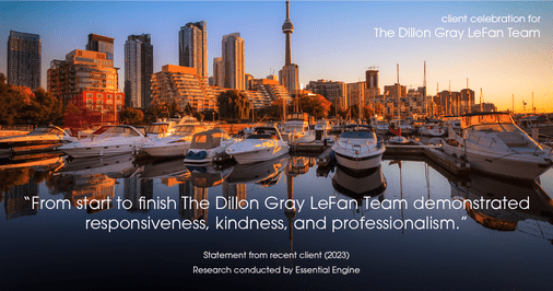 Testimonial for real estate agent Dillon Gray LeFan with Compass Realty Group in Saint Louis, MO: "From start to finish The Dillon Gray LeFan Team demonstrated responsiveness, kindness, and professionalism."