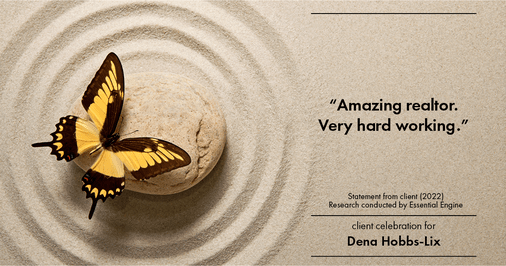 Testimonial for real estate agent Dena Hobbs-Lix with JLA Realty in Humble, TX: “Amazing realtor. Very hard working.”