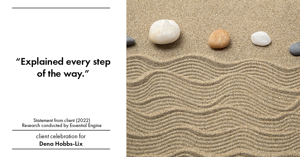 Testimonial for real estate agent Dena Hobbs-Lix with JLA Realty in Humble, TX: “Explained every step of the way.”
