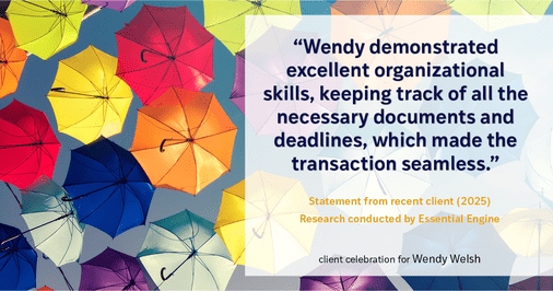Testimonial for real estate agent Wendy Welsh with Coldwell Banker Realty in Willis, TX: "Wendy demonstrated excellent organizational skills, keeping track of all the necessary documents and deadlines, which made the transaction seamless."