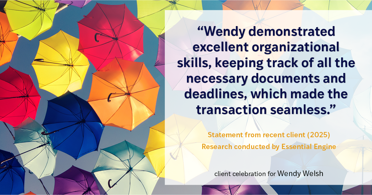 Testimonial for real estate agent Wendy Welsh with Coldwell Banker Realty in Willis, TX: "Wendy demonstrated excellent organizational skills, keeping track of all the necessary documents and deadlines, which made the transaction seamless."