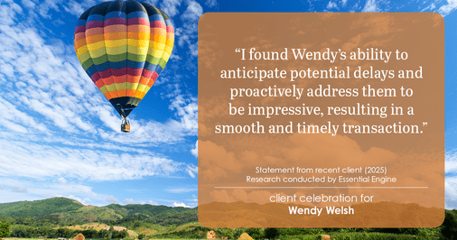 Testimonial for real estate agent Wendy Welsh with Coldwell Banker Realty in Willis, TX: "I found Wendy's ability to anticipate potential delays and proactively address them to be impressive, resulting in a smooth and timely transaction."