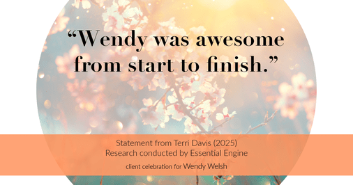Testimonial for real estate agent Wendy Welsh with Coldwell Banker Realty in Willis, TX: “Wendy was awesome from start to finish.”