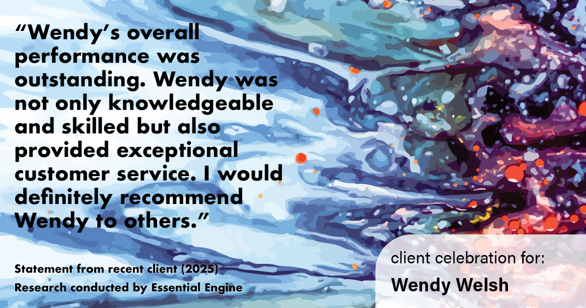 Testimonial for real estate agent Wendy Welsh with Coldwell Banker Realty in Willis, TX: "Wendy's overall performance was outstanding. Wendy was not only knowledgeable and skilled but also provided exceptional customer service. I would definitely recommend Wendy to others."