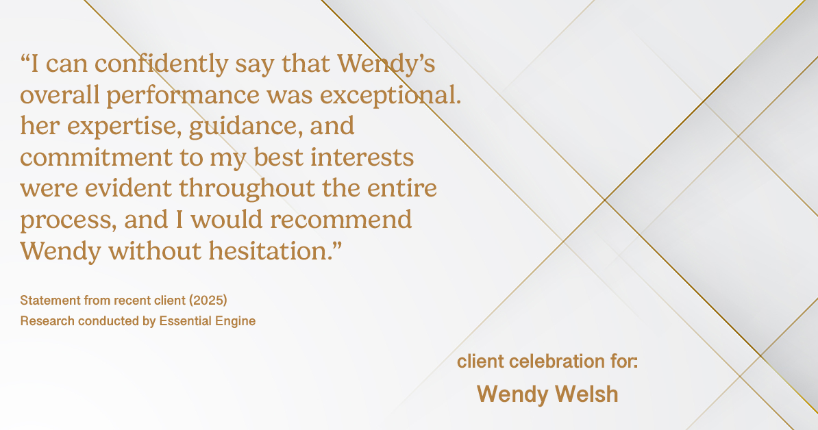 Testimonial for real estate agent Wendy Welsh with Coldwell Banker Realty in Willis, TX: "I can confidently say that Wendy's overall performance was exceptional. her expertise, guidance, and commitment to my best interests were evident throughout the entire process, and I would recommend Wendy without hesitation."