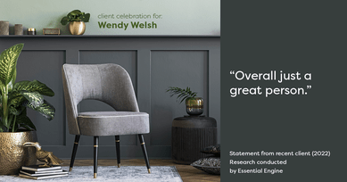 Testimonial for Wendy Welsh, real estate agent with Coldwell Banker Realty in Willis, TX: "Overall just a great person."