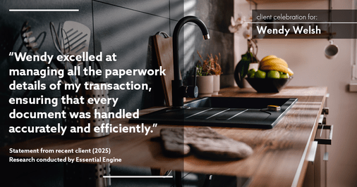 Testimonial for real estate agent Wendy Welsh with Coldwell Banker Realty in Willis, TX: "Wendy excelled at managing all the paperwork details of my transaction, ensuring that every document was handled accurately and efficiently."