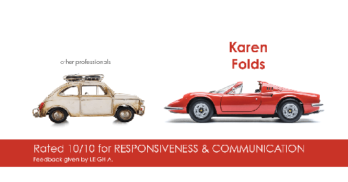 Testimonial for real estate agent Karen Folds in Jacksonville, FL: Happiness Meters: Cars v.2 (Responsiveness and Communication: - Leigh A.)