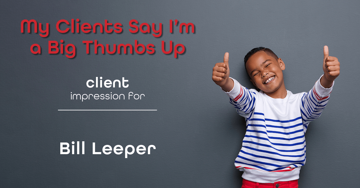 Testimonial for real estate agent Bill Leeper with Keller Williams in , : Emoji Impression: Thumbs up v.2