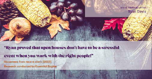 Testimonial for real estate agent Ryan Davis with Keller Williams Real Estate in , : "Ryan proved that open houses don't have to be a stressful event when you work with the right people!"