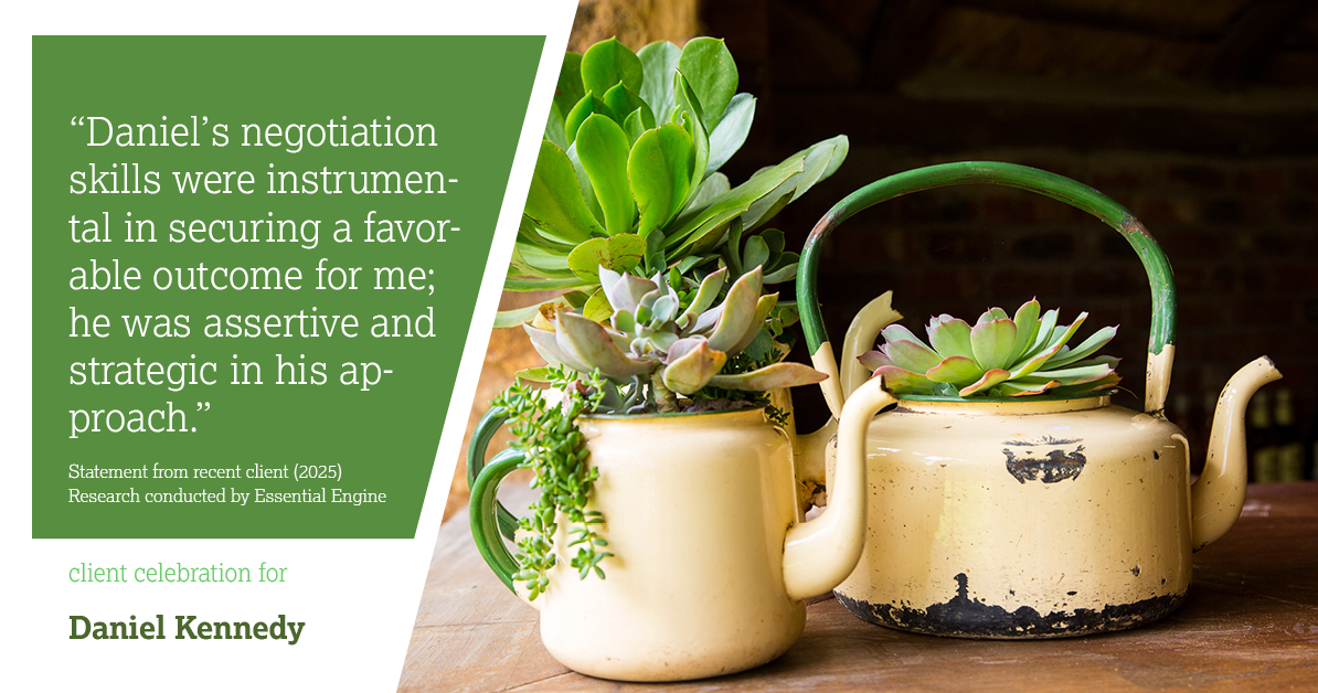 Testimonial for real estate agent Daniel Kennedy with Coldwell Banker Bain Seattle Lake Union in Seattle, WA: "Daniel's negotiation skills were instrumental in securing a favorable outcome for me; he was assertive and strategic in his approach."