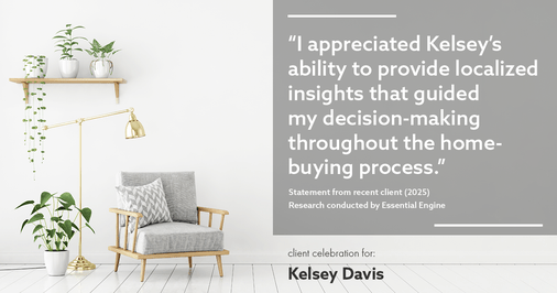 Testimonial for real estate agent Kelsey Davis with Elsie Halbert Real Estate LLC in Kaufman, TX: "I appreciated Kelsey's ability to provide localized insights that guided my decision-making throughout the home-buying process."