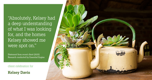 Testimonial for real estate agent Kelsey Davis with Elsie Halbert Real Estate LLC in Kaufman, TX: "Absolutely, Kelsey had a deep understanding of what I was looking for, and the homes Kelsey showed me were spot on."