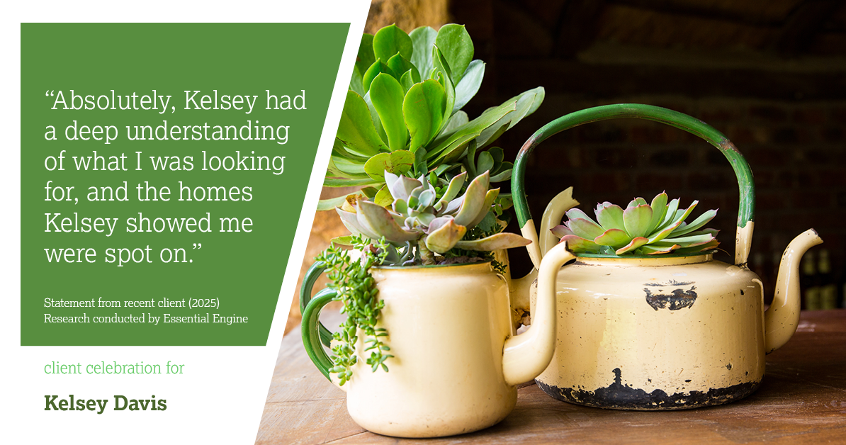 Testimonial for real estate agent Kelsey Davis with Elsie Halbert Real Estate LLC in Kaufman, TX: "Absolutely, Kelsey had a deep understanding of what I was looking for, and the homes Kelsey showed me were spot on."